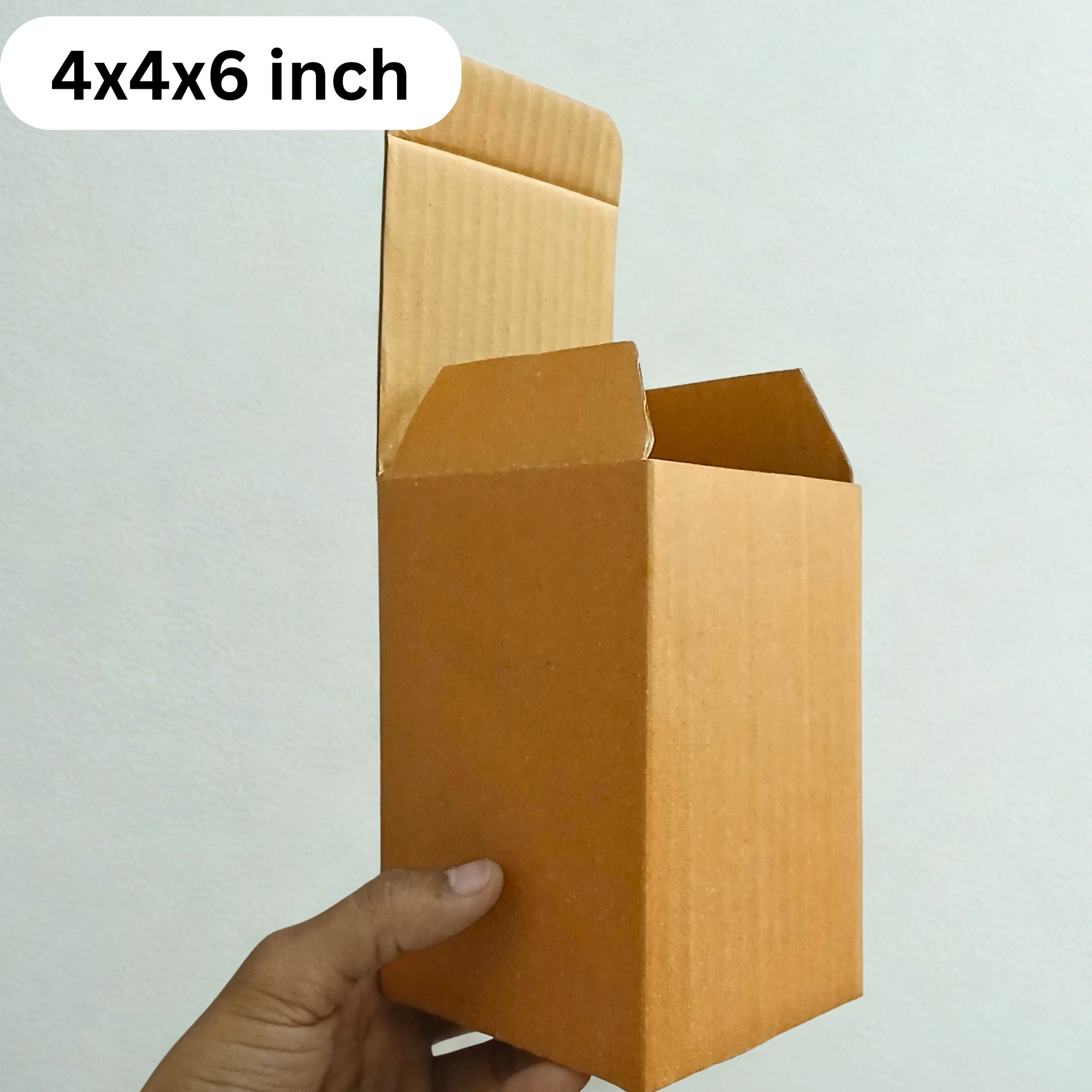 Carton Boxes | 4x4x6 inch | Corrugated Box | bottom lock box | Mug Box | jar Box | vertical Box | Shipping Box - Image 2