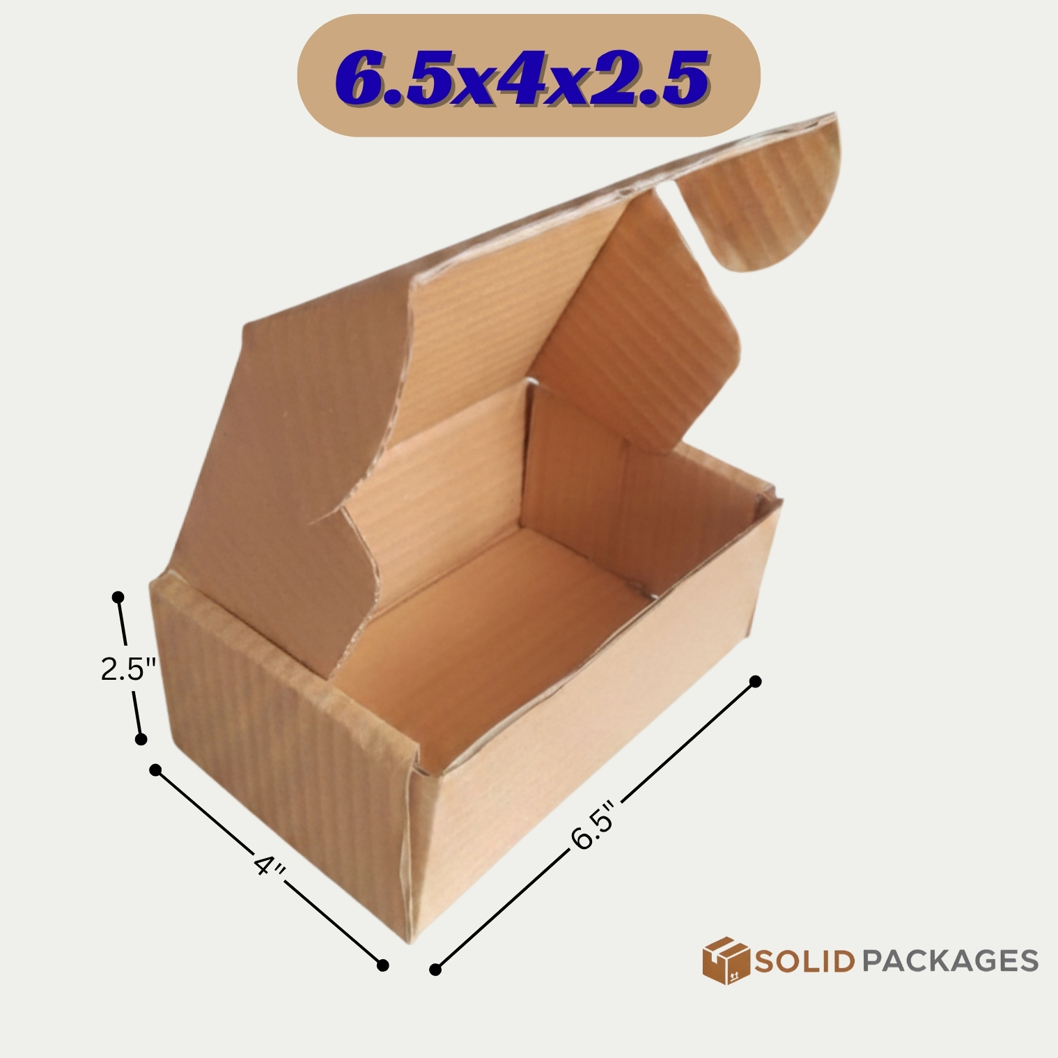 Carton Box | 6.5x4x2.5 Inches | 3 Ply Hard Corrugated Boxes | Mailer Box | Folding Boxes | Packaging material | Solid Packages