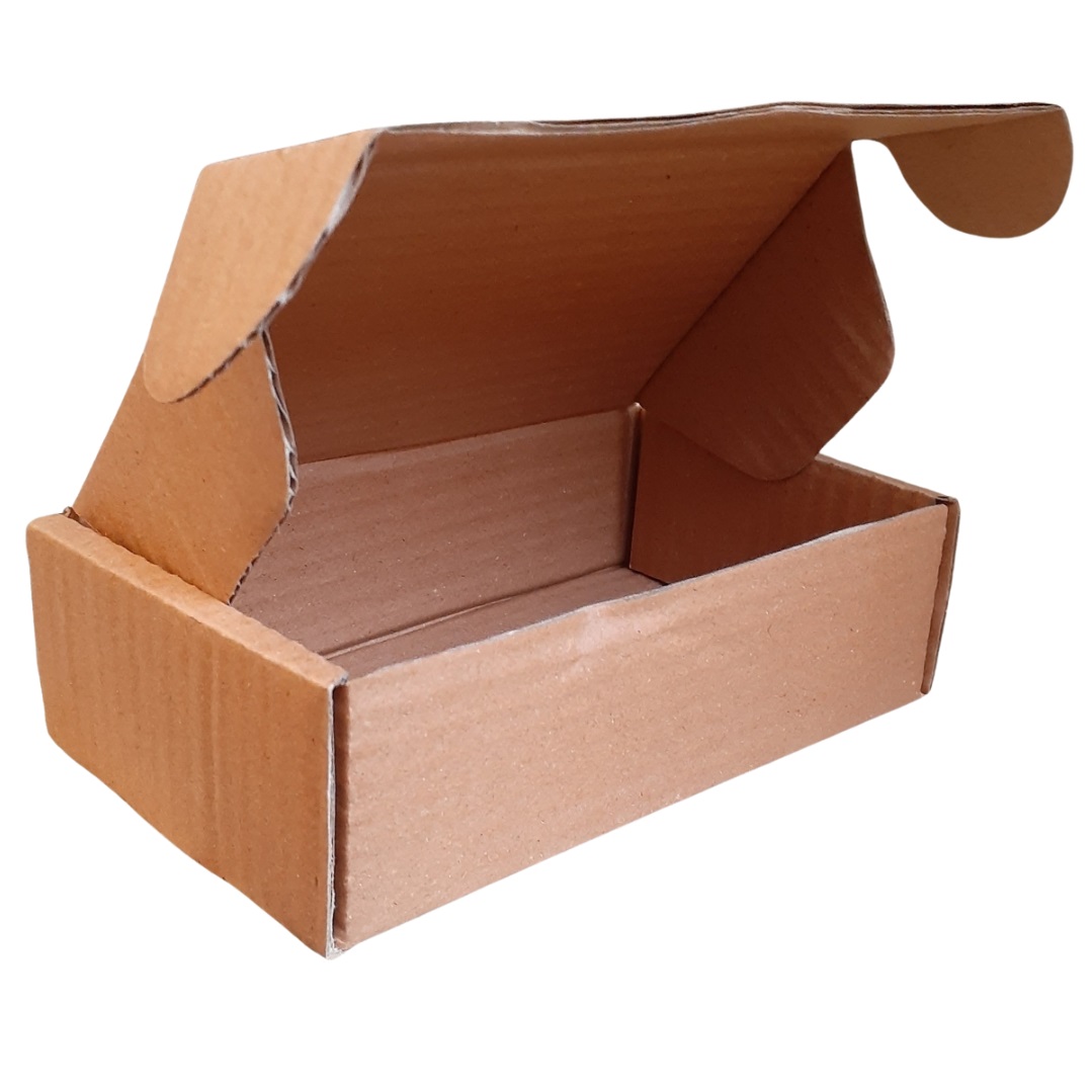 Carton Boxes - 7x4x2 Inch (7" Length x 4" Width x 2" Height ) - 3 Ply Hard Corrugated Folding Style Boxes - Brown - Image 2
