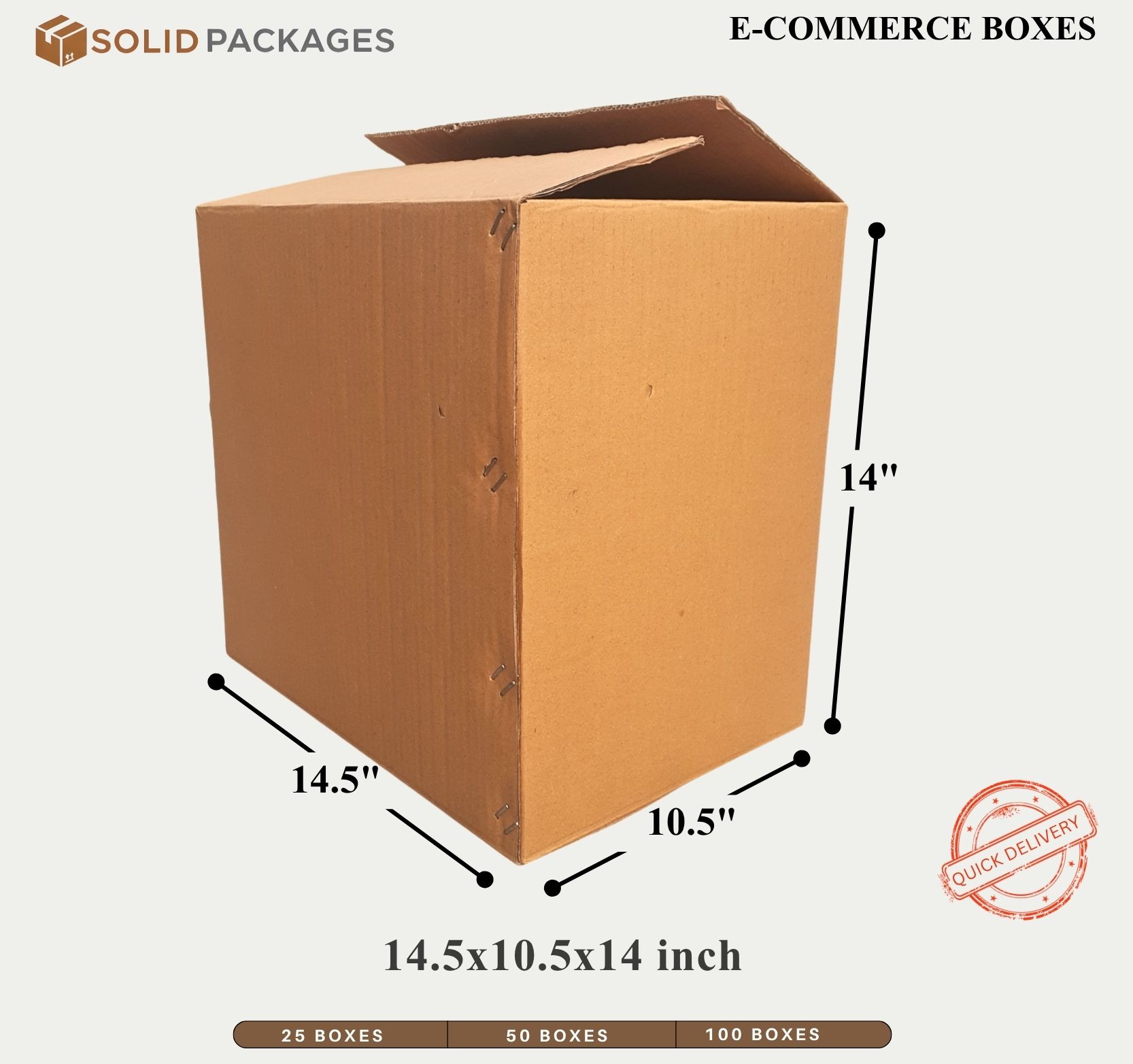 Carton Box | 14.5x9.5x14 Inches | 5 Ply Hard Corrugated Boxes Packaging Box | shifting Box | Solid Packages