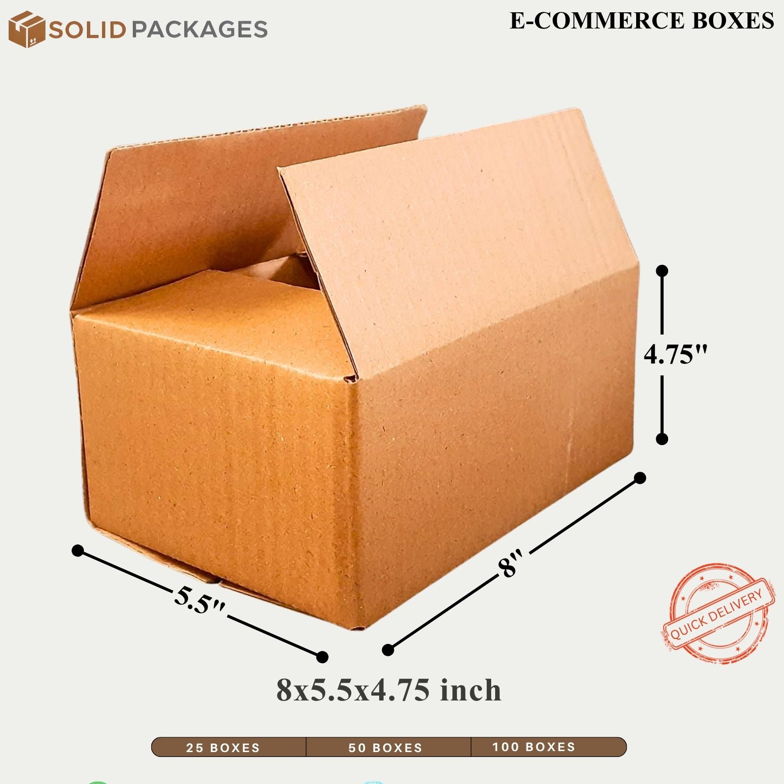 4 most selling Ecommerce Boxes | Pack of 50 Boxes | Carton boxes | Corrugated packing material | Corrugated boxes | Shipping cartons | Mailer boxes - Image 4