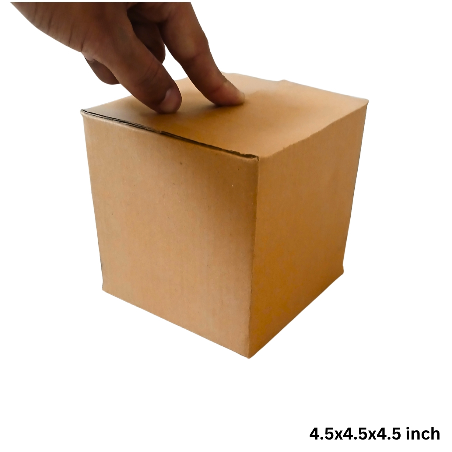 Carton Boxes - 4.5 x 4.5 x 4.5 Inch (4.5" Length x 4.5" Width x 4.5" Height ) - 3 Ply Hard Corrugated Cup Box Style - Brown - Image 3