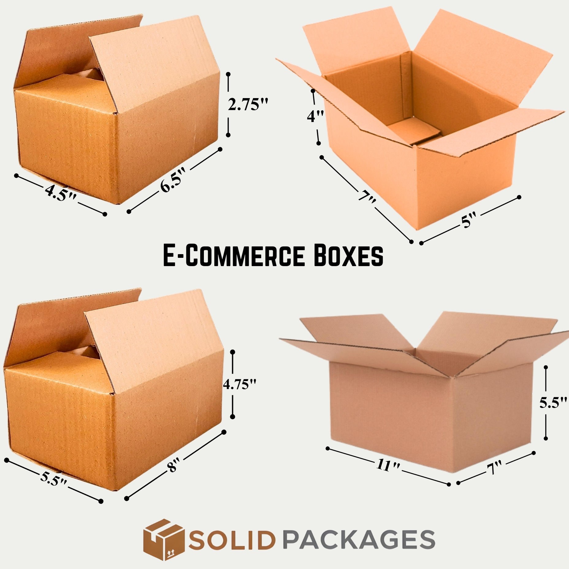 4 most selling Ecommerce Boxes | Pack of 50 Boxes | Carton boxes | Corrugated packing material | Corrugated boxes | Shipping cartons | Mailer boxes