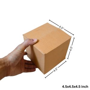 Carton Boxes - 4.5 x 4.5 x 4.5 Inch (4.5" Length x 4.5" Width x 4.5" Height ) - 3 Ply Hard Corrugated Cup Box Style - Brown
