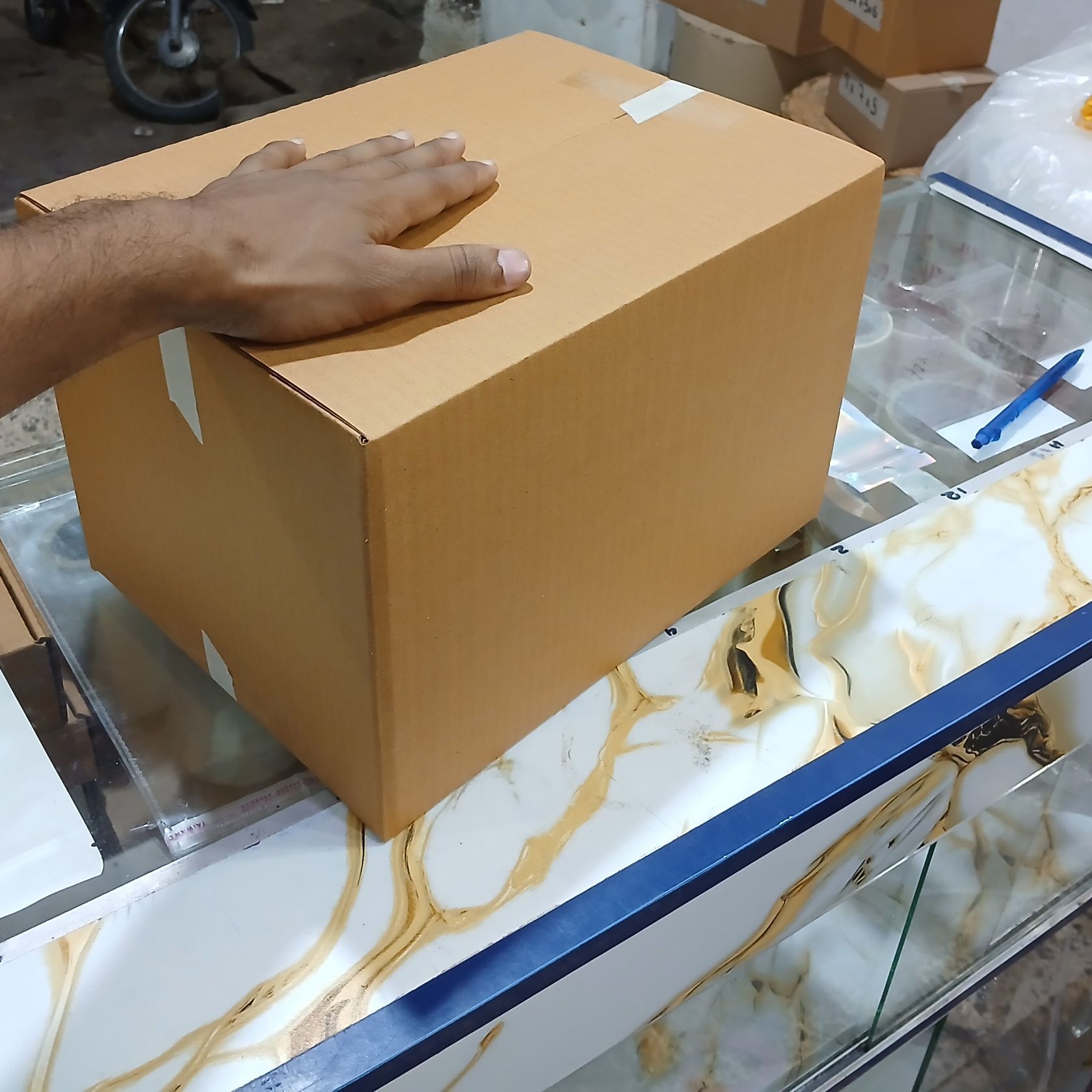 Carton Box | 12x9x8 Inches | 3 Ply Hard Corrugated Boxes | Packaging Material | Packing Box | Mailer Boxes | Solid Packages - Image 2