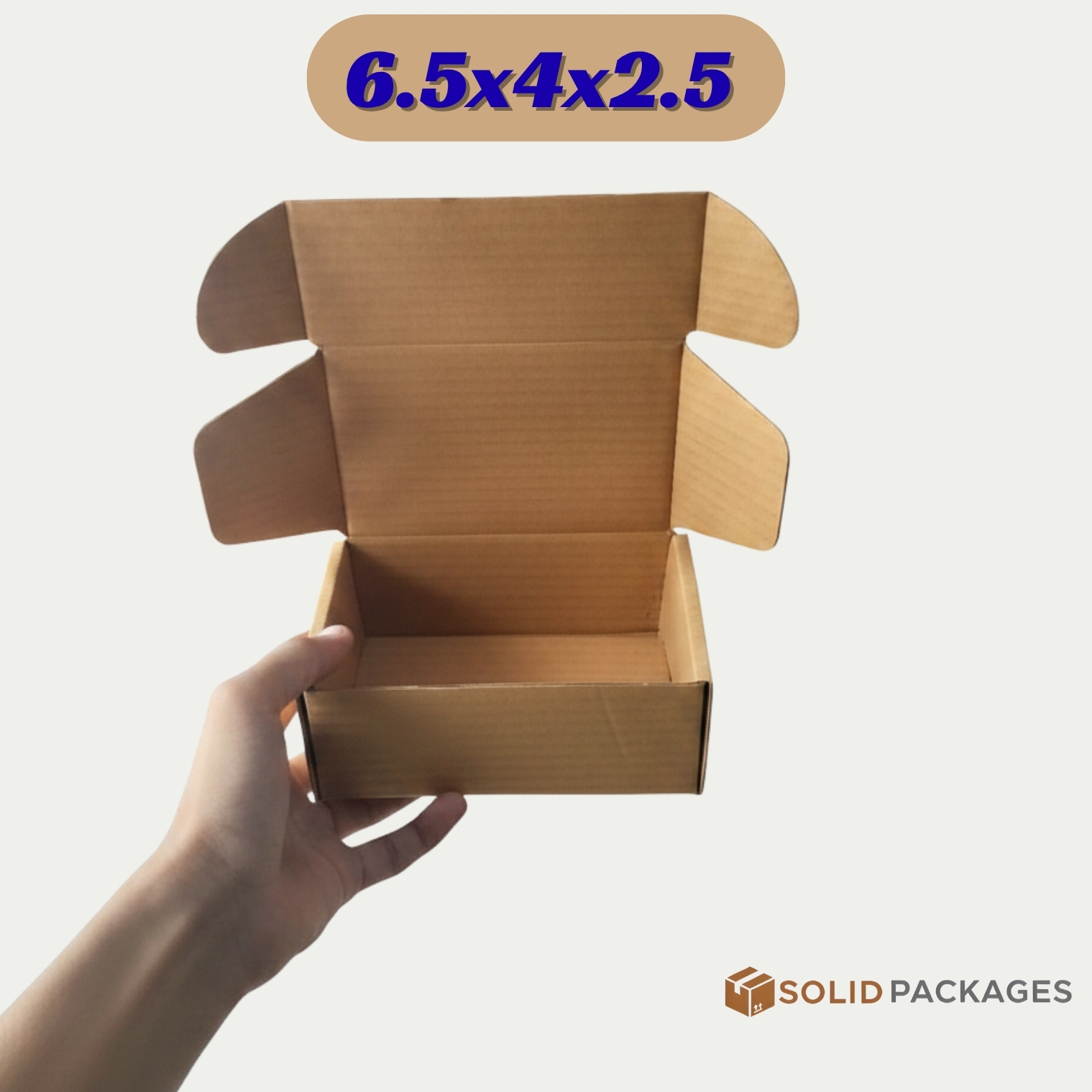 Carton Box | 6.5x4x2.5 Inches | 3 Ply Hard Corrugated Boxes | Mailer Box | Folding Boxes | Packaging material | Solid Packages - Image 2