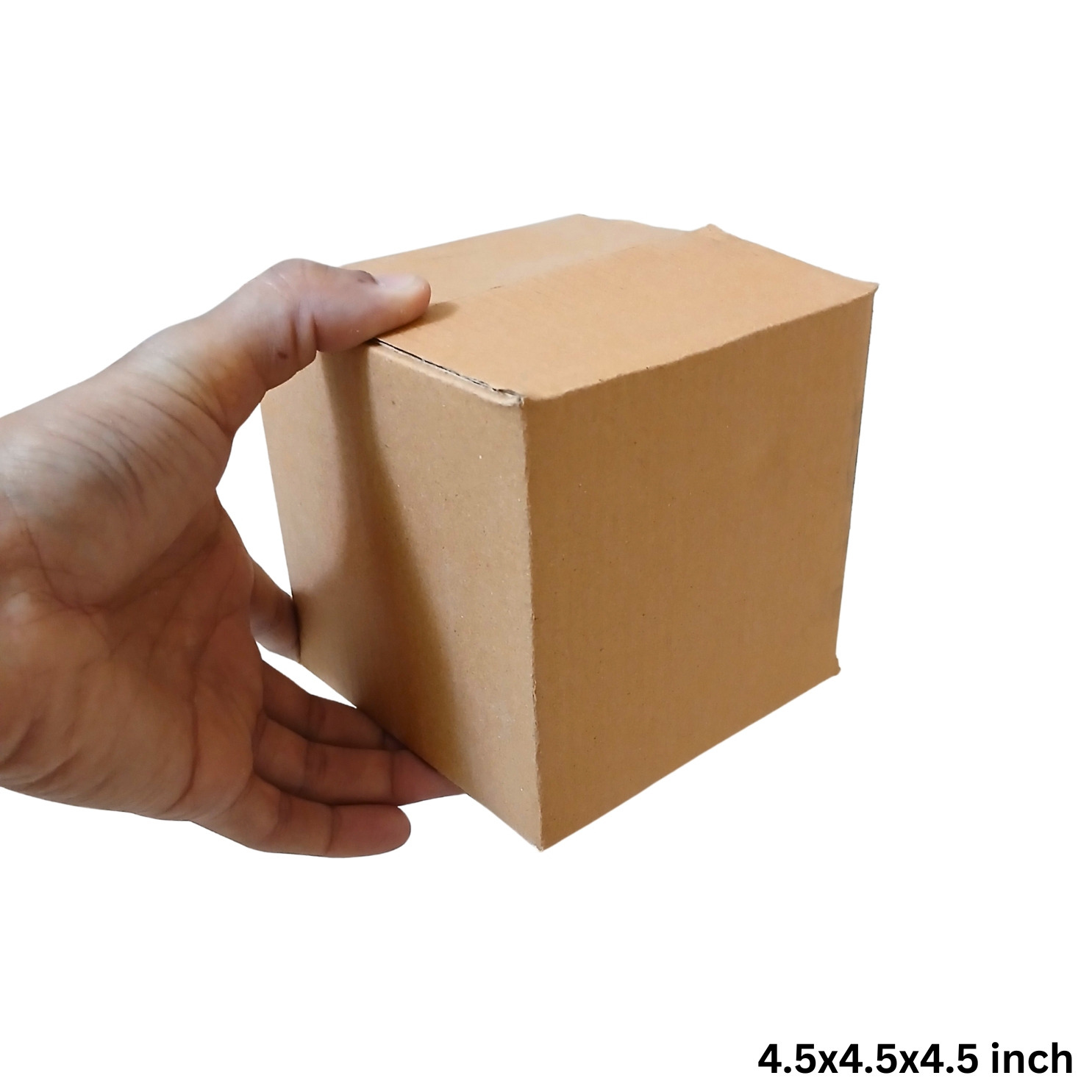 Carton Boxes - 4.5 x 4.5 x 4.5 Inch (4.5" Length x 4.5" Width x 4.5" Height ) - 3 Ply Hard Corrugated Cup Box Style - Brown - Image 2