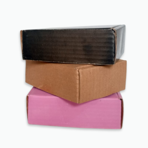 25 Pack of 6x4x2 inch Strong Corrugated Cardboard Boxes for Packaging | Black and Pink color | Corrugated Box | carton Box | jewelry box