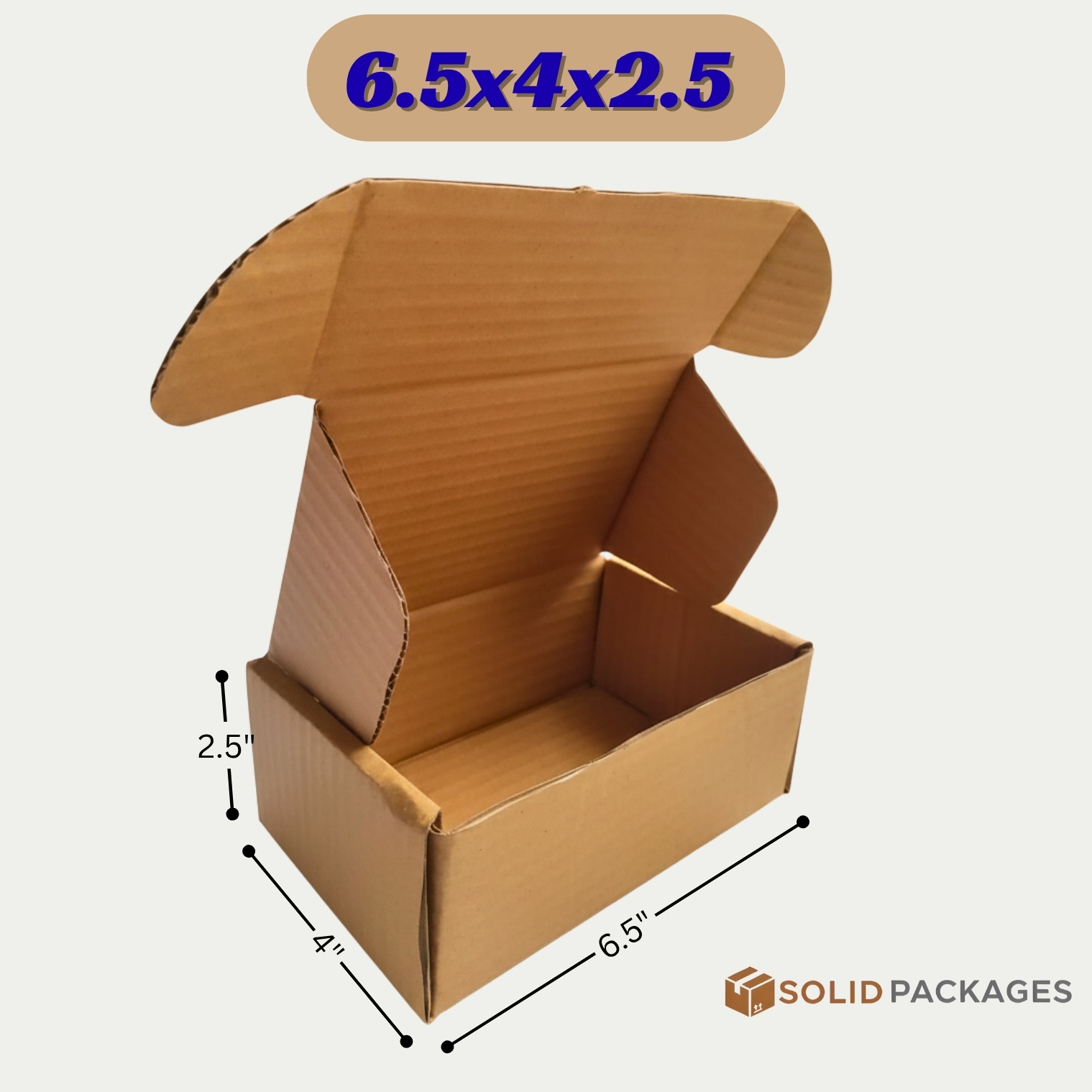 Carton Box | 6.5x4x2.5 Inches | 3 Ply Hard Corrugated Boxes | Mailer Box | Folding Boxes | Packaging material | Solid Packages - Image 3