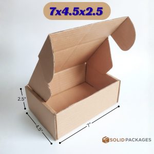 Carton Box | 7x4.5x2.5 Inches | 3 Ply Hard Corrugated Boxes | Mailer Box | Folding Boxes | Packaging material | Solid Packages